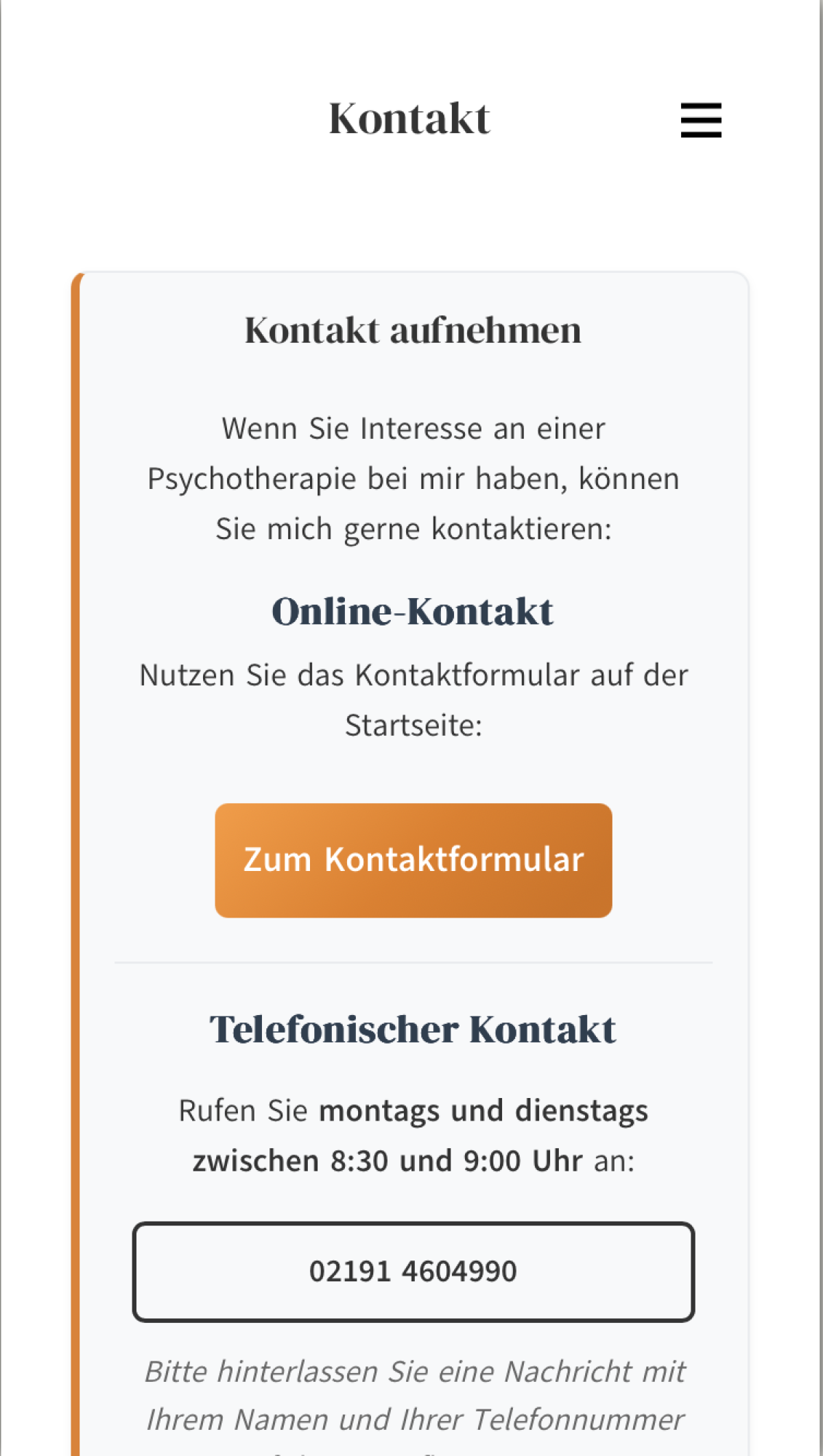 H. Steinhart Psychotherapie-Praxis